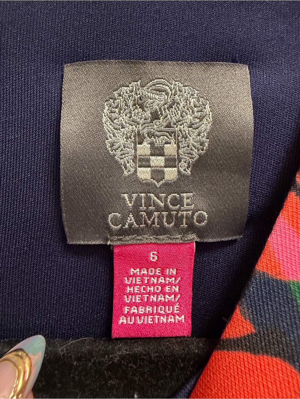 Vince Camuto Navy Fit-and-Flare Dress- BEAUTIFUL CONDITION - Picture 3 of 8